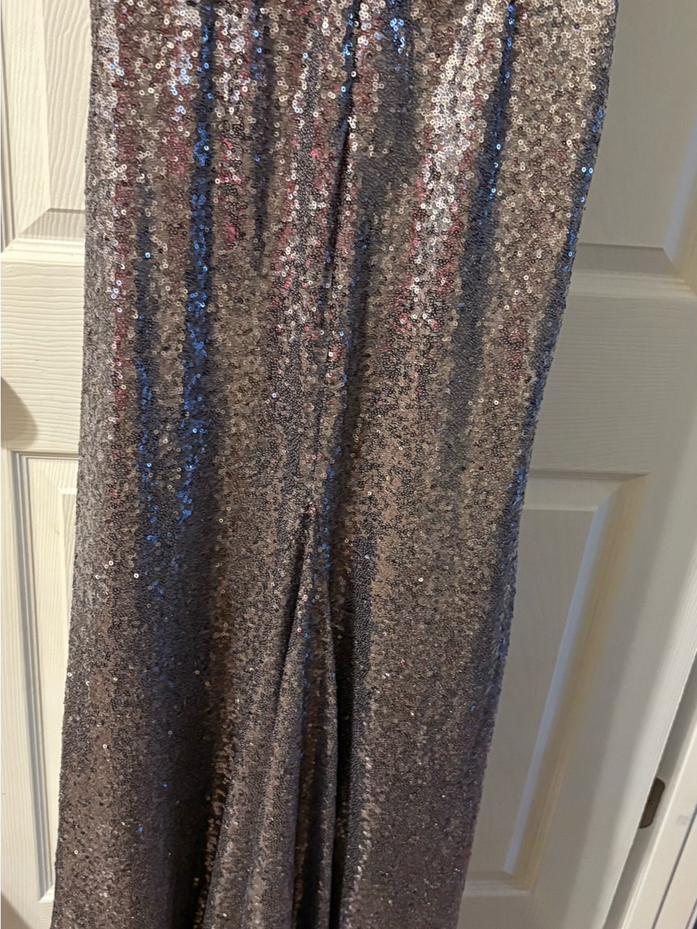 Jade Couture Sequin V-Neck Evening Gown - Picture 7 of 10